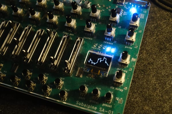 Waveform display on SA-01 prototype